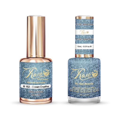 iGel 0.5oz, ROSE Collection, Gel Polish + Nail Lacquer, #152, Ocean Depths