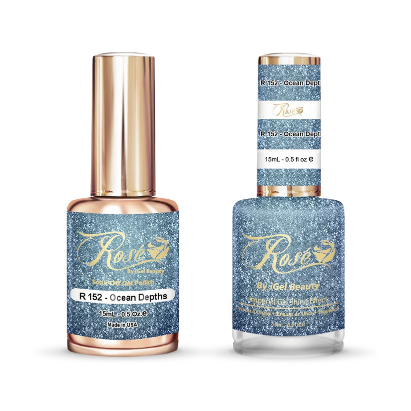 iGel 0.5oz, ROSE Collection, Gel Polish + Nail Lacquer, #152, Ocean Depths