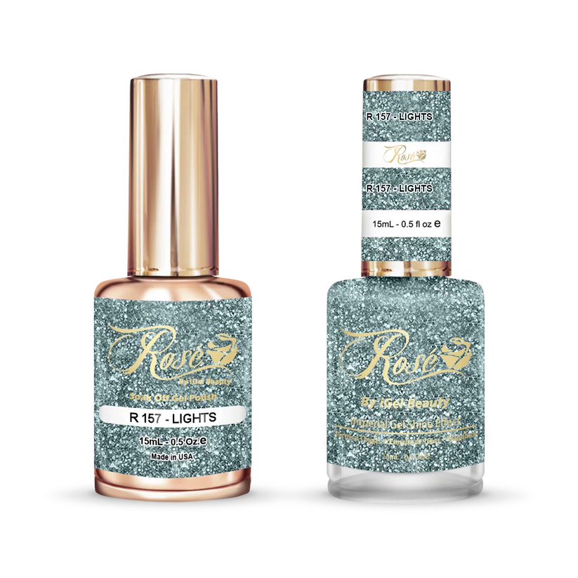 iGel 0.5oz, ROSE Collection, Gel Polish + Nail Lacquer, #157, Lights