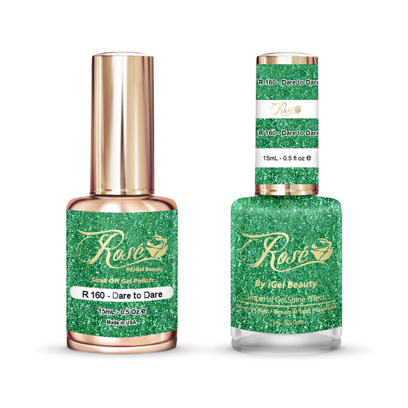iGel 0.5oz, ROSE Collection, Gel Polish + Nail Lacquer, #160, Dare To Dare