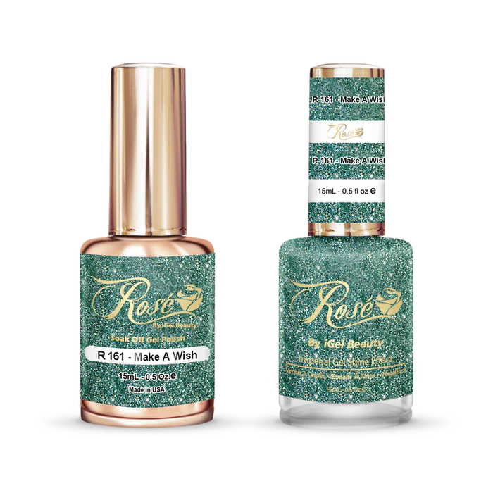 iGel 0.5oz, ROSE Collection, Gel Polish + Nail Lacquer, #161, Make A Wish