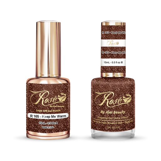 iGel 0.5oz, ROSE Collection, Gel Polish + Nail Lacquer, #165, Keep Me Warm