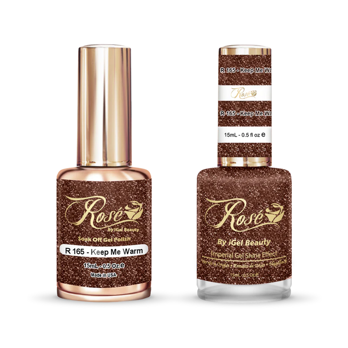iGel 0.5oz, ROSE Collection, Gel Polish + Nail Lacquer, #165, Keep Me Warm