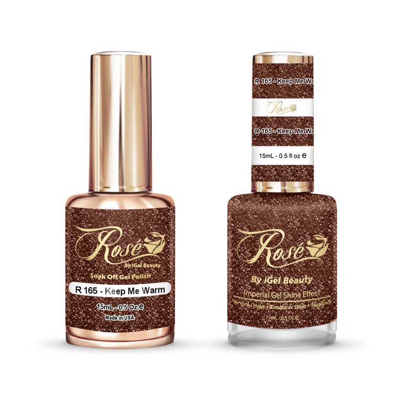 iGel 0.5oz, ROSE Collection, Gel Polish + Nail Lacquer, #165, Keep Me Warm