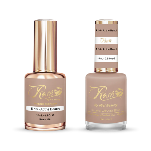 iGel 0.5oz, ROSE Collection, Gel Polish + Nail Lacquer, #016, At The Beach