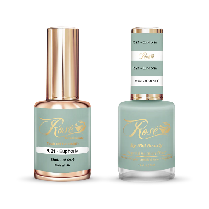 iGel 0.5oz, ROSE Collection, Gel Polish + Nail Lacquer, #021, Euphoria