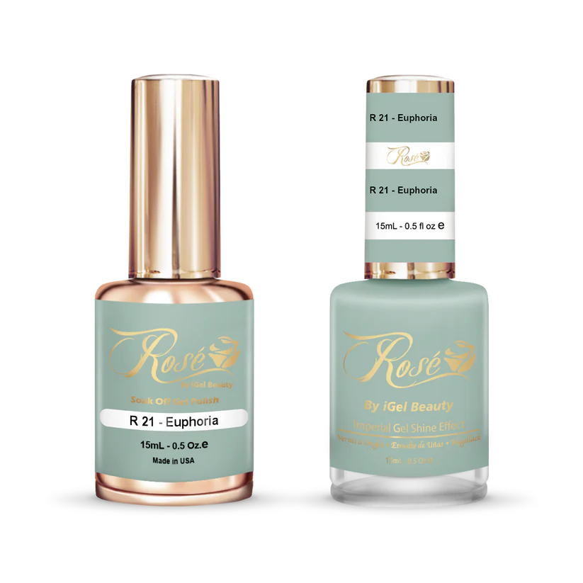 iGel 0.5oz, ROSE Collection, Gel Polish + Nail Lacquer, #021, Euphoria