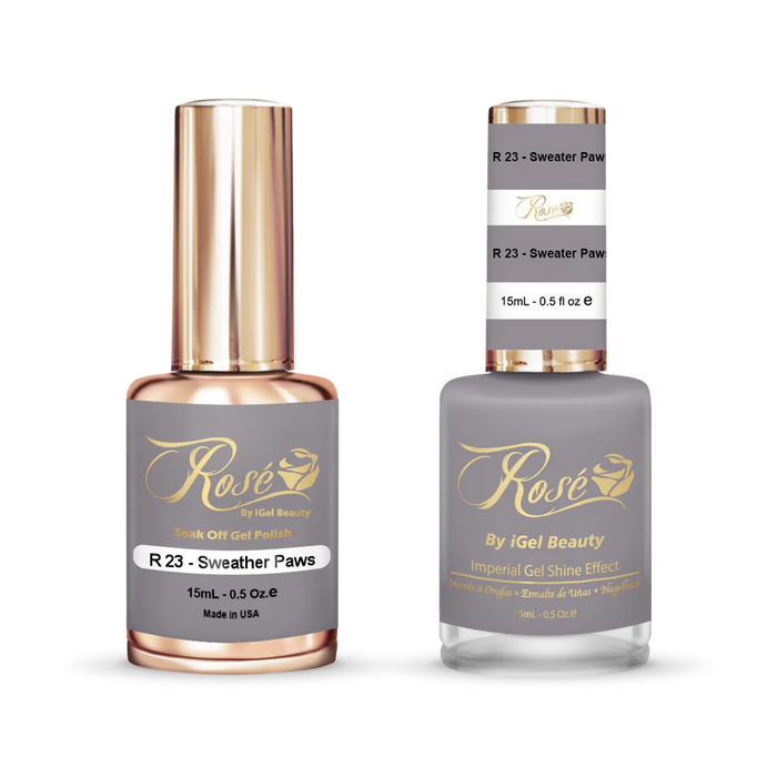 iGel 0.5oz, ROSE Collection, Gel Polish + Nail Lacquer, #023, Sweater Paws