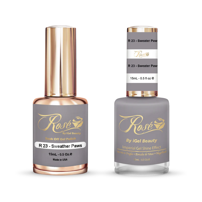iGel 0.5oz, ROSE Collection, Gel Polish + Nail Lacquer, #023, Sweater Paws