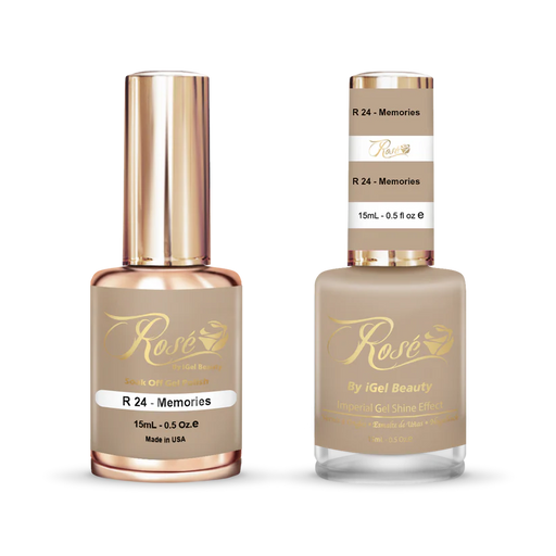 iGel 0.5oz, ROSE Collection, Gel Polish + Nail Lacquer, #024, Memories