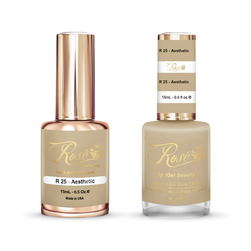 iGel 0.5oz, ROSE Collection, Gel Polish + Nail Lacquer, #025, Aesthetic