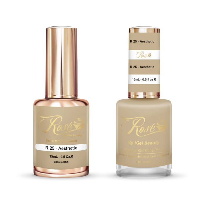 iGel 0.5oz, ROSE Collection, Gel Polish + Nail Lacquer, #025, Aesthetic