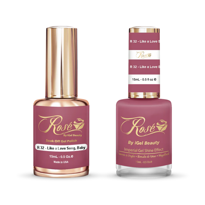 iGel 0.5oz, ROSE Collection, Gel Polish + Nail Lacquer, #032, Like A Love Song, Baby