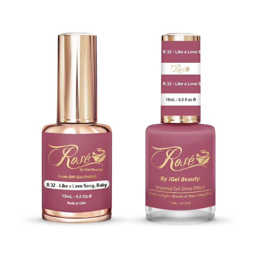 iGel 0.5oz, ROSE Collection, Gel Polish + Nail Lacquer, #032, Like A Love Song, Baby