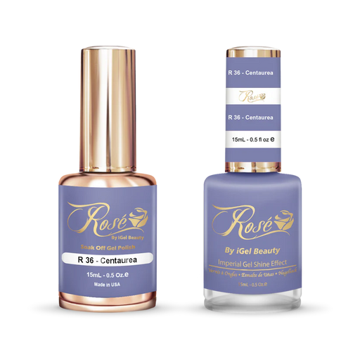 iGel 0.5oz, ROSE Collection, Gel Polish + Nail Lacquer, #036, Centaurea