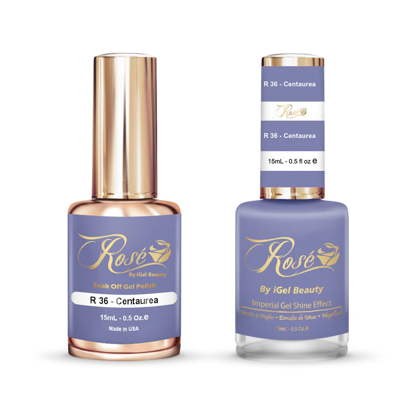 iGel 0.5oz, ROSE Collection, Gel Polish + Nail Lacquer, #036, Centaurea