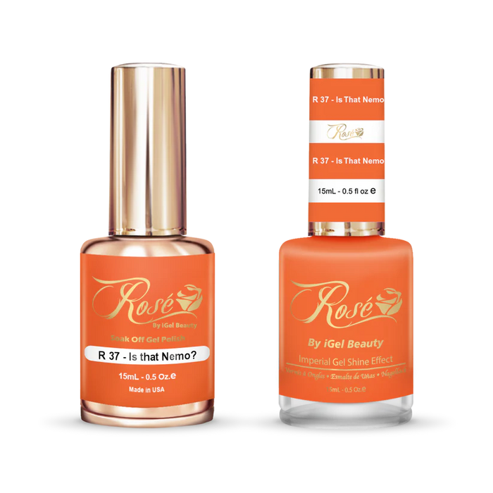 iGel 0.5oz, ROSE Collection, Gel Polish + Nail Lacquer, #037, Is That Nemo?