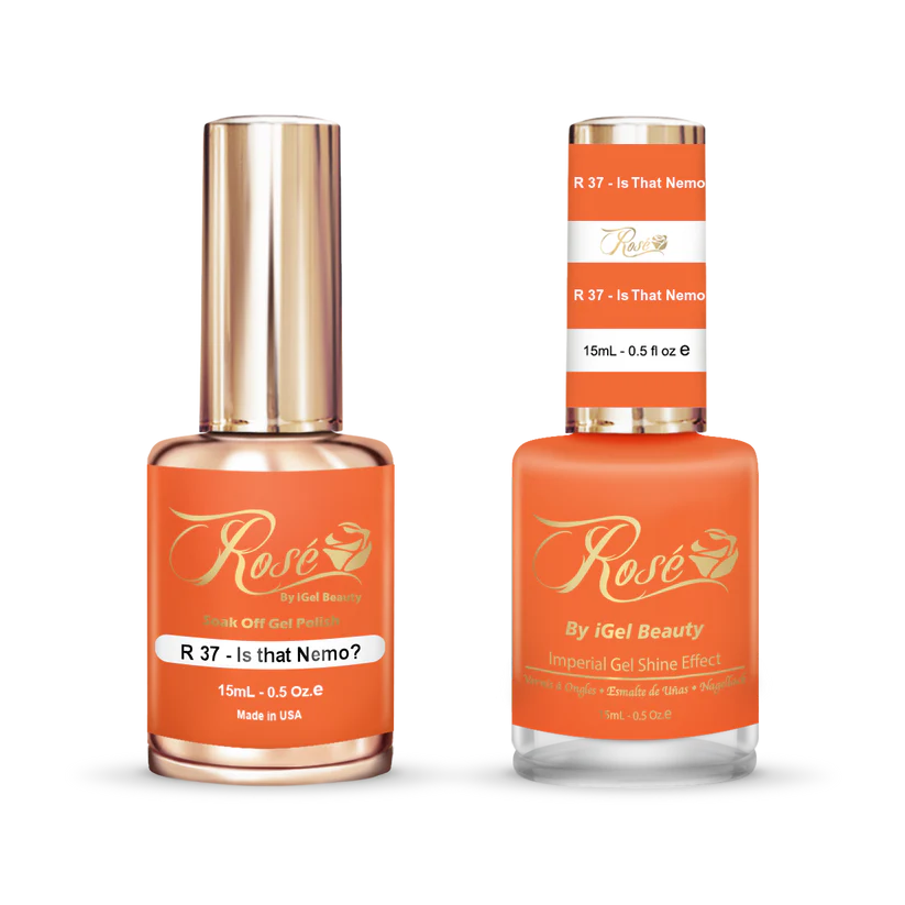 iGel 0.5oz, ROSE Collection, Gel Polish + Nail Lacquer, #037, Is That Nemo?