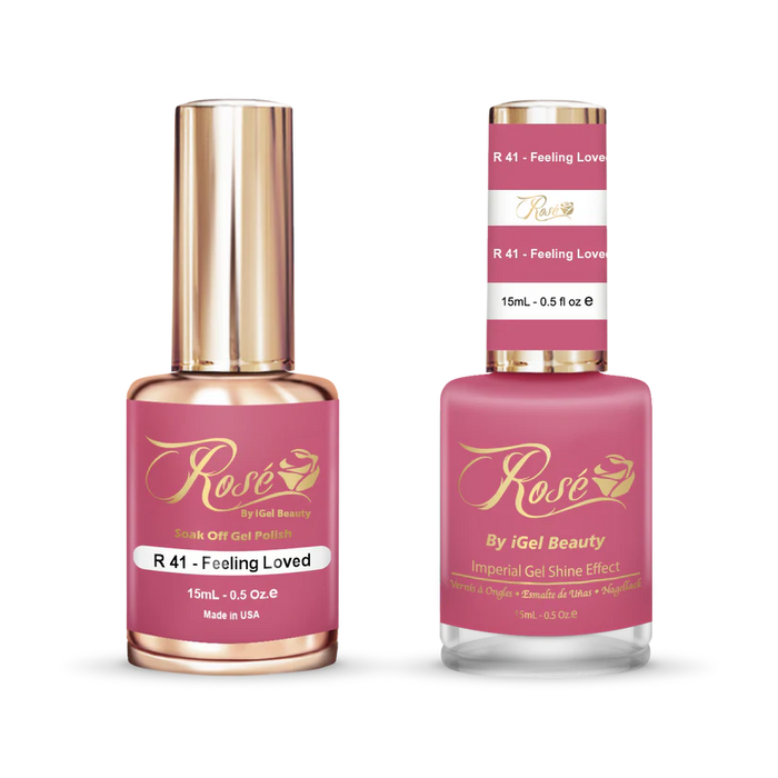 iGel 0.5oz, ROSE Collection, Gel Polish + Nail Lacquer, #041, Feeling Loved