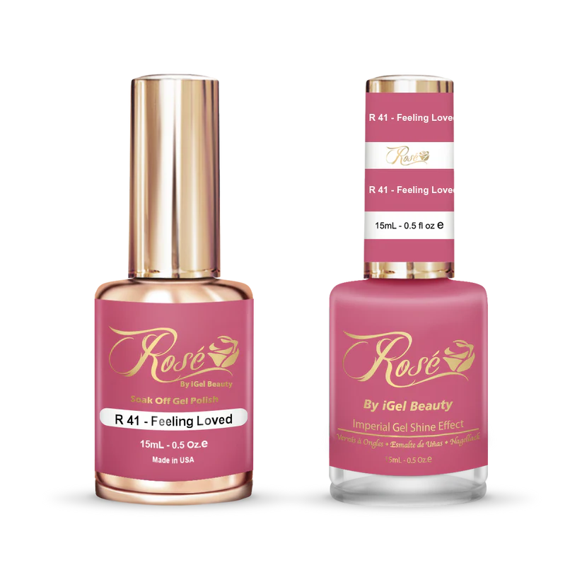 iGel 0.5oz, ROSE Collection, Gel Polish + Nail Lacquer, #041, Feeling Loved