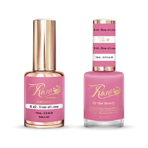 iGel 0.5oz, ROSE Collection, Gel Polish + Nail Lacquer, #042, River Of Love