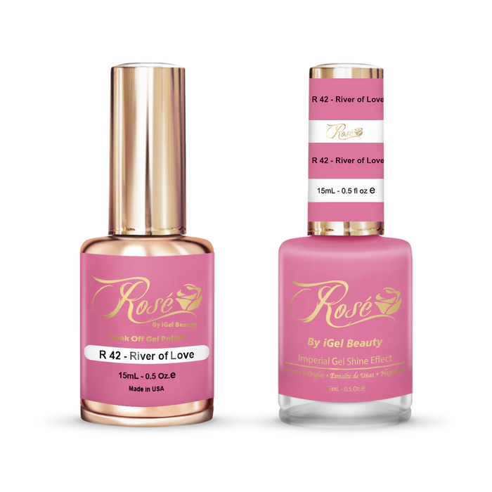 iGel 0.5oz, ROSE Collection, Gel Polish + Nail Lacquer, #042, River Of Love