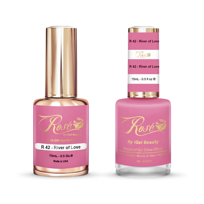 iGel 0.5oz, ROSE Collection, Gel Polish + Nail Lacquer, #042, River Of Love