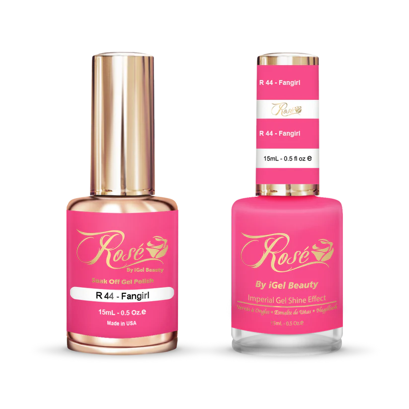 iGel 0.5oz, ROSE Collection, Gel Polish + Nail Lacquer, #044, Fangirl