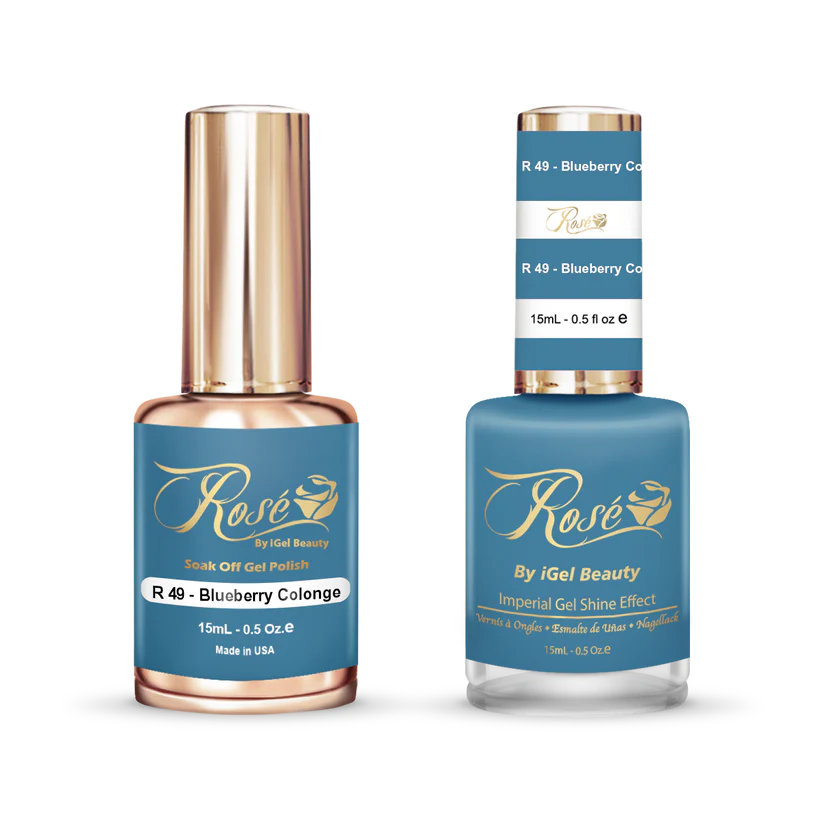 iGel 0.5oz, ROSE Collection, Gel Polish + Nail Lacquer, #049, Blueberry Colonge, 0.5oz
