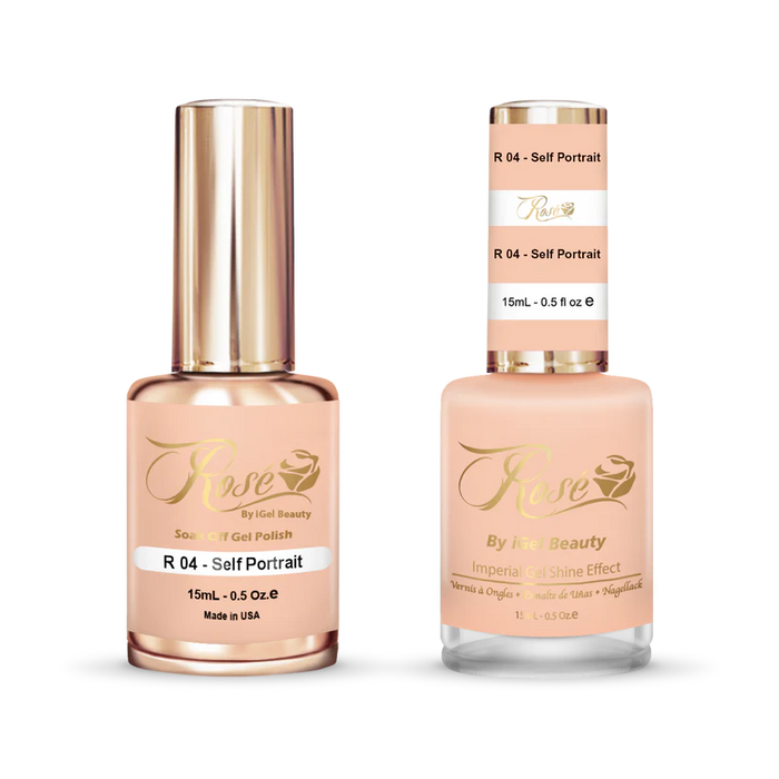 iGel 0.5oz, ROSE Collection, Gel Polish + Nail Lacquer, #004, Self Portrait