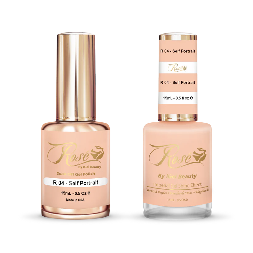iGel 0.5oz, ROSE Collection, Gel Polish + Nail Lacquer, #004, Self Portrait
