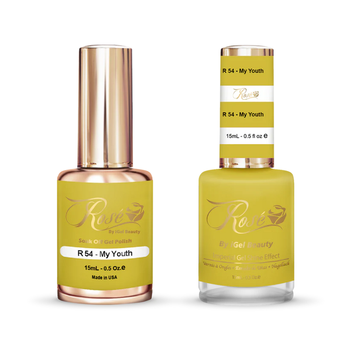 iGel 0.5oz, ROSE Collection, Gel Polish + Nail Lacquer, #054, My Youth