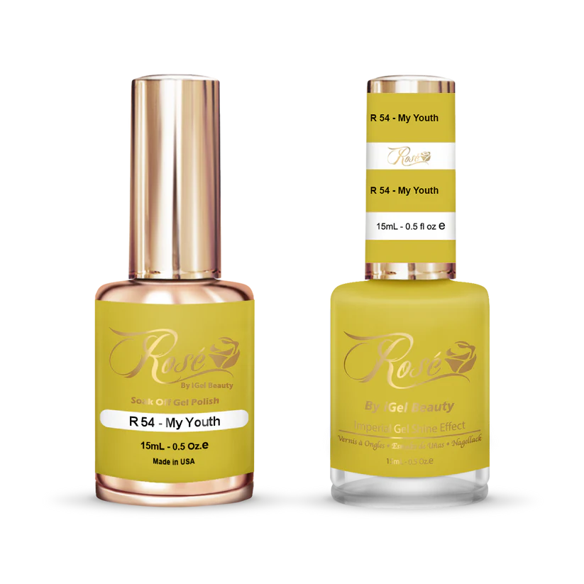 iGel 0.5oz, ROSE Collection, Gel Polish + Nail Lacquer, #054, My Youth
