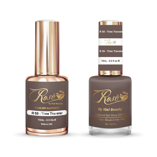 iGel 0.5oz, ROSE Collection, Gel Polish + Nail Lacquer, #059, Time Traveler