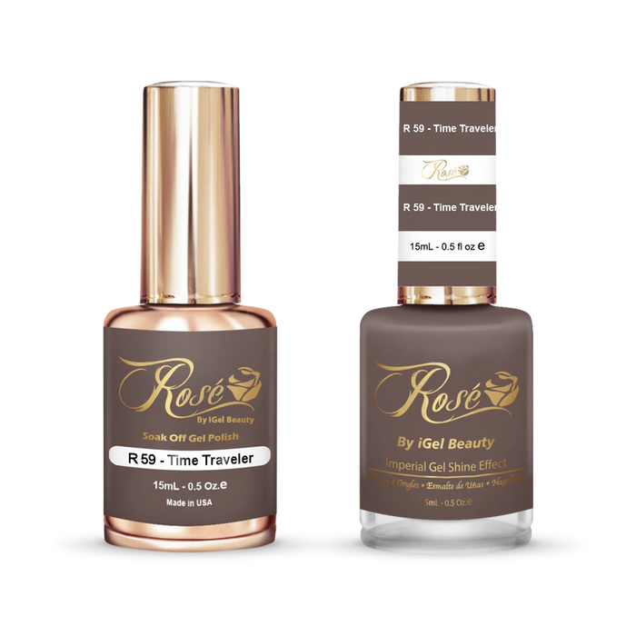 iGel 0.5oz, ROSE Collection, Gel Polish + Nail Lacquer, #059, Time Traveler