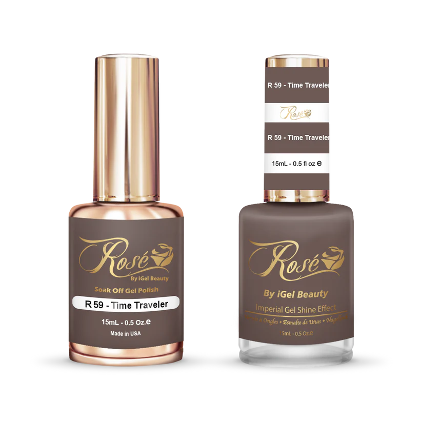 iGel 0.5oz, ROSE Collection, Gel Polish + Nail Lacquer, #059, Time Traveler