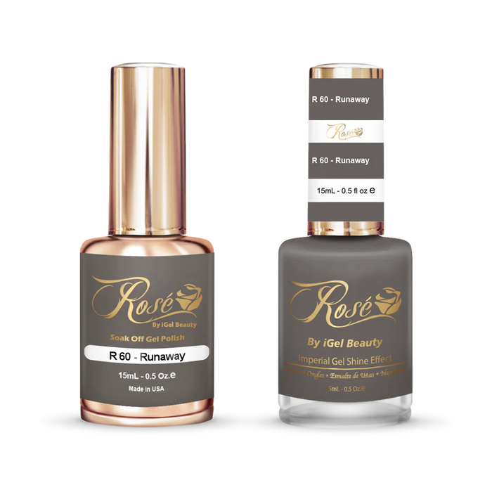 iGel 0.5oz, ROSE Collection, Gel Polish + Nail Lacquer, #060, Runaway