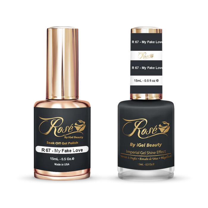 iGel 0.5oz, ROSE Collection, Gel Polish + Nail Lacquer, #067, My Fake Love