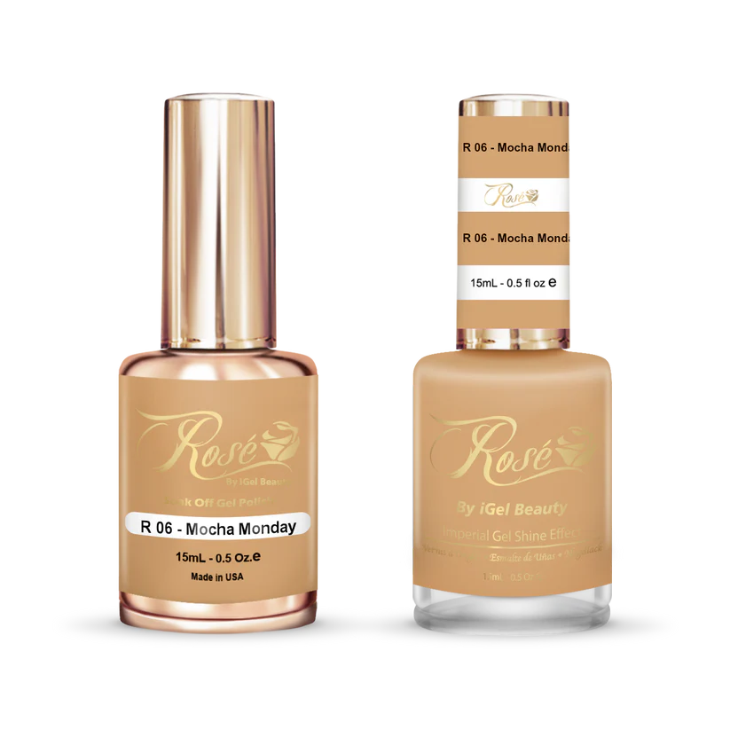 iGel 0.5oz, ROSE Collection, Gel Polish + Nail Lacquer, #006, Mocha Monday