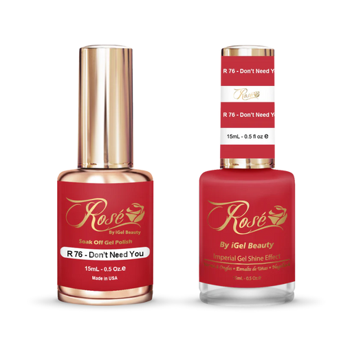 iGel 0.5oz, ROSE Collection, Gel Polish + Nail Lacquer, #076, Don't Need You