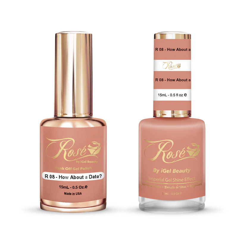 iGel 0.5oz, ROSE Collection, Gel Polish + Nail Lacquer, #008, How About A Date?
