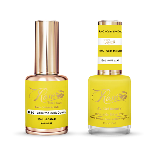 iGel 0.5oz, ROSE Collection, Gel Polish + Nail Lacquer, #090, Calm The Duck Down