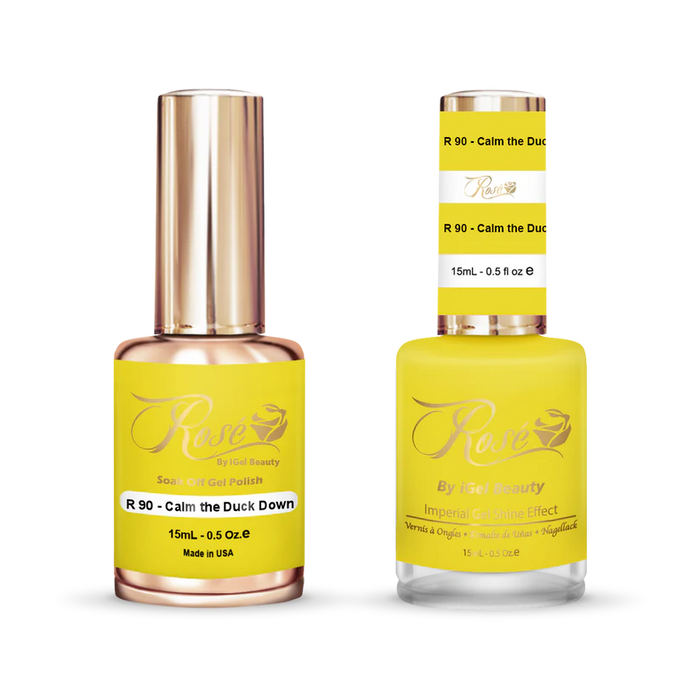 iGel 0.5oz, ROSE Collection, Gel Polish + Nail Lacquer, #090, Calm The Duck Down