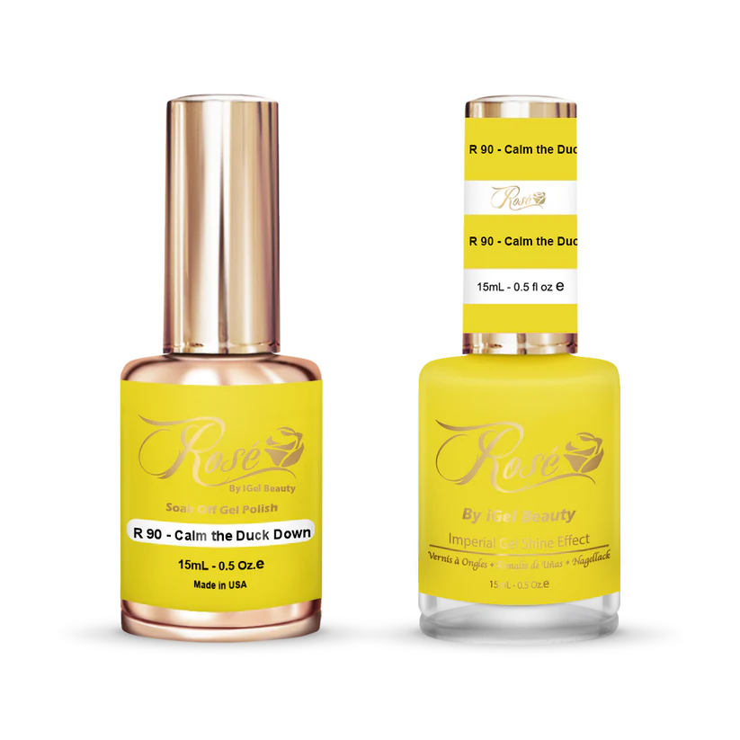 iGel 0.5oz, ROSE Collection, Gel Polish + Nail Lacquer, #090, Calm The Duck Down