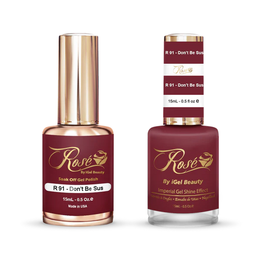 iGel 0.5oz, ROSE Collection, Gel Polish + Nail Lacquer, #091, Don't Be Sus