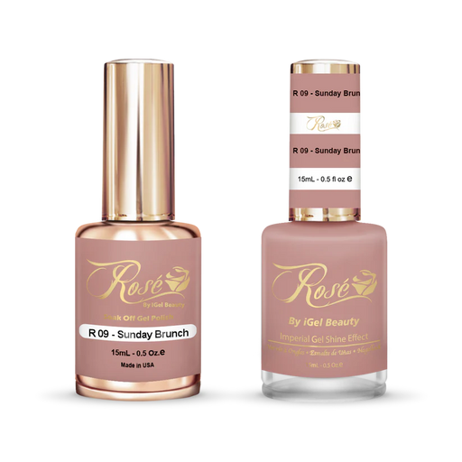 iGel 0.5oz, ROSE Collection, Gel Polish + Nail Lacquer, #009, Sunday Brunch