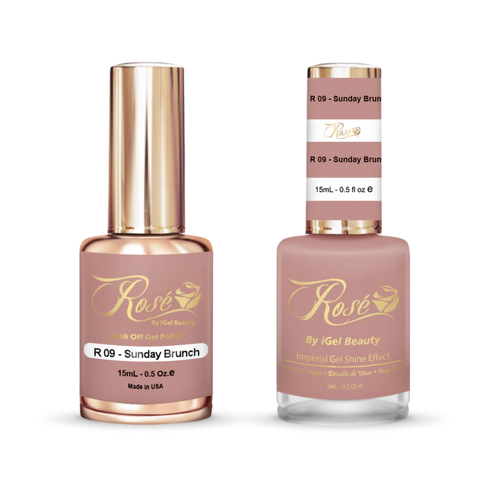 iGel 0.5oz, ROSE Collection, Gel Polish + Nail Lacquer, #009, Sunday Brunch