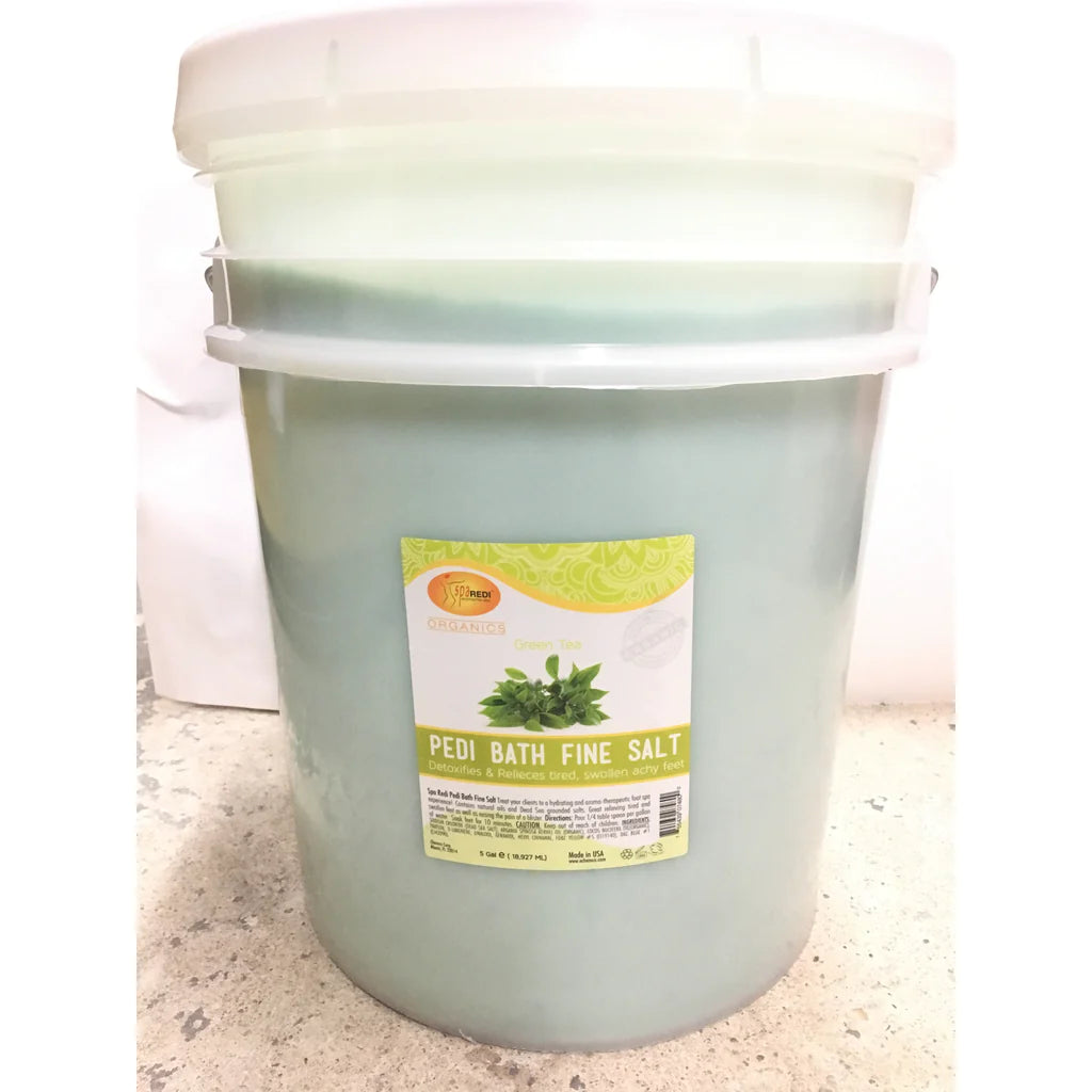 SpaRedi Pedi Bath Fine Salt, Green Tea (New), 5Gal, 07480 OK0325MD