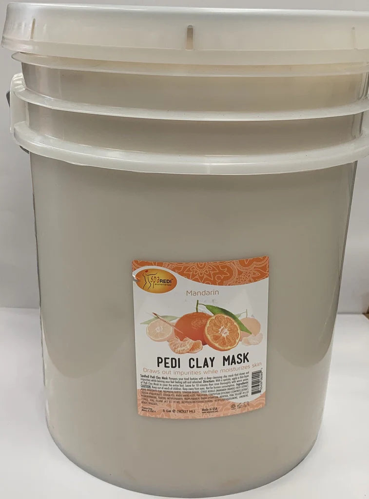 SpaRedi Pedi Clay Mask, Mandarin, 5Gal, 06090 OK0325MD