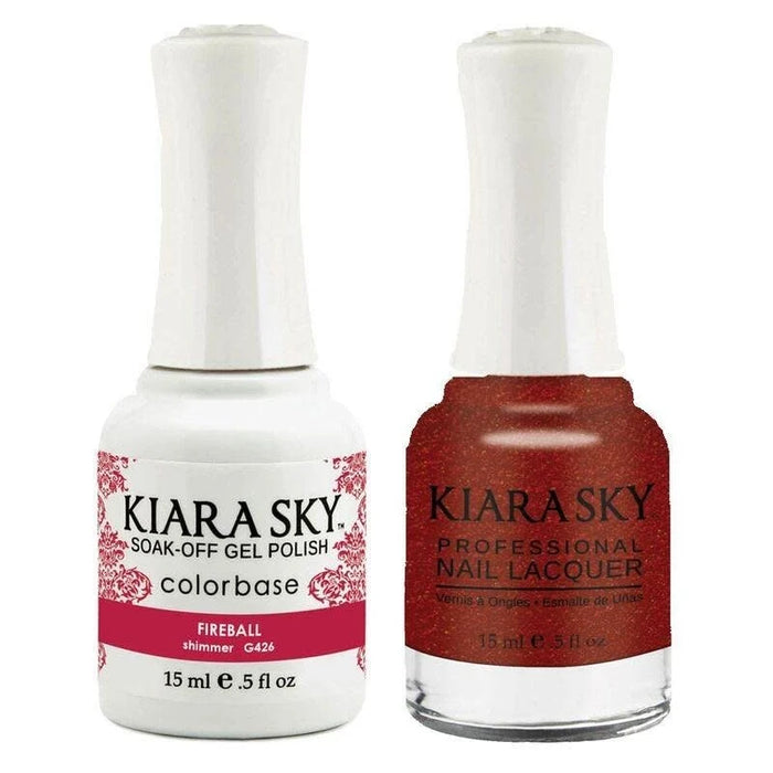 Kiara Sky Gel Polish + Nail Lacquer, GN 426, Fireball, 0.5oz
